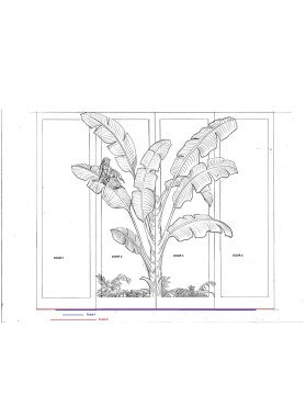 Door Name : Tropical Door Sketch CD-6